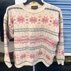 Vintage Cabincore Cottagecore Fair Isle Sweater